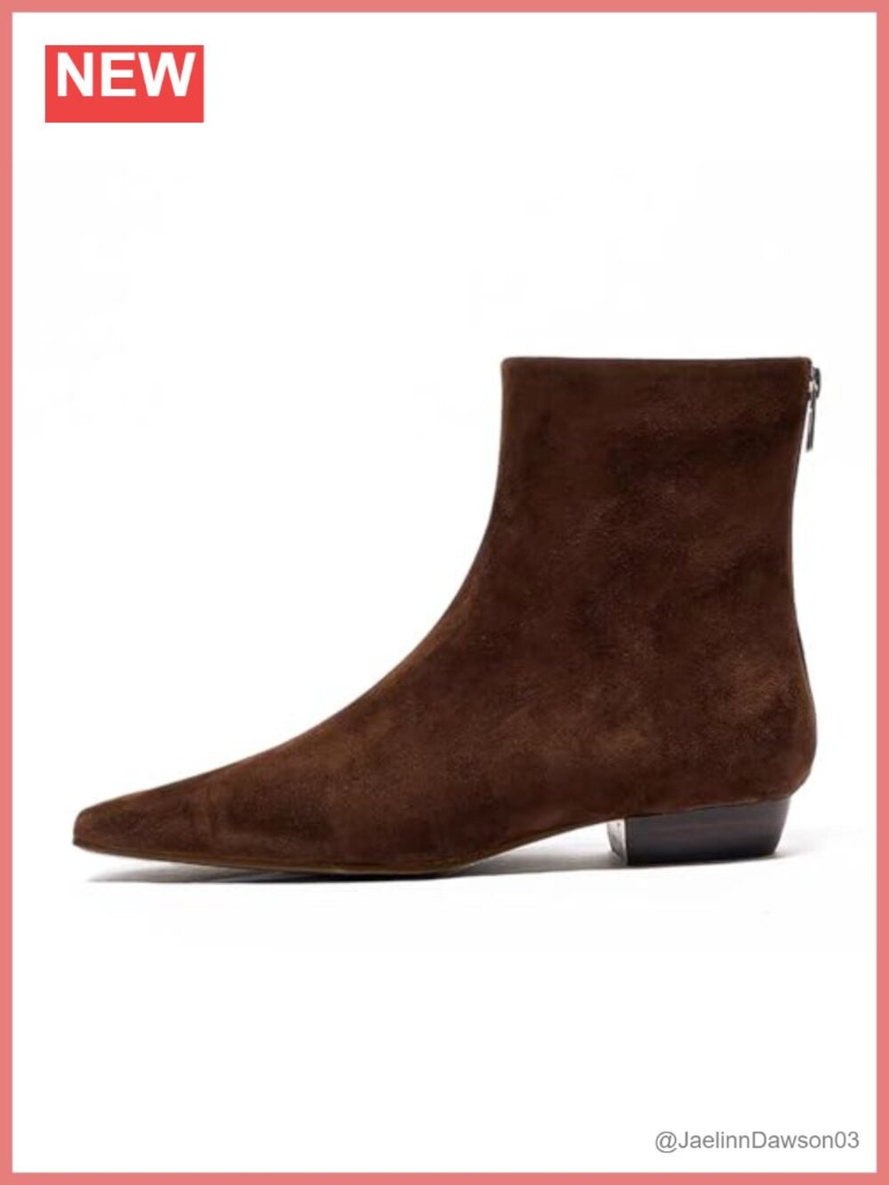 Women's Chelsea Ankle Booties Square Toe Matte Leather Low Flat Heel Casual